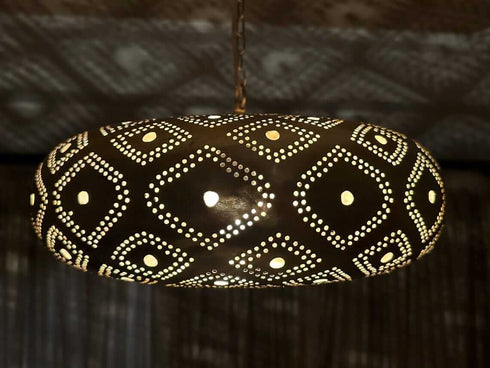 Moroccan Brass Pendant Light - Handcrafted Ceiling Fixture (PL 1068)